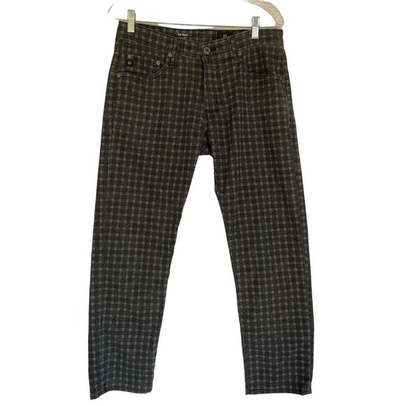 AG Adriano Goldschmied The Tellis Modern Slim Pants Men's Gray Plaid‎ 31X26 - Picture 1 of 8